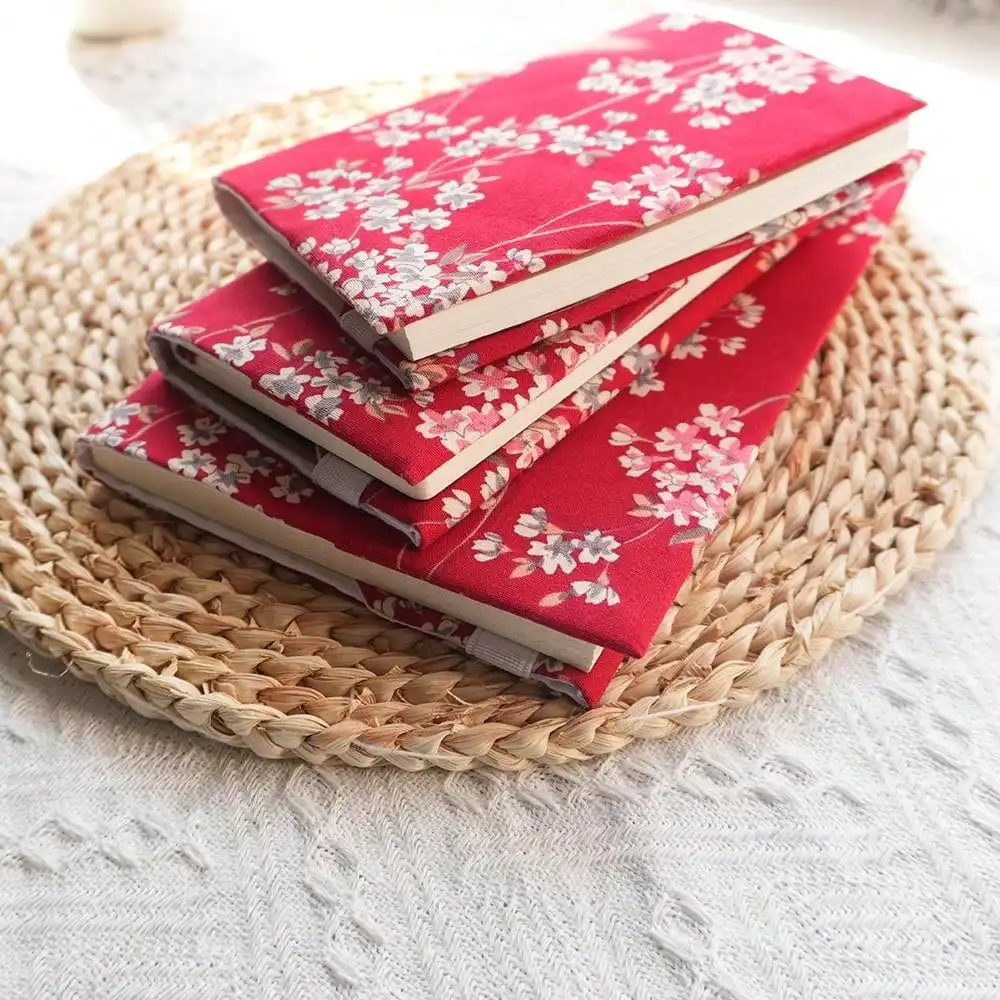 A5 A6 Wochen Rot Lila Blume Notebook Cover Planer Fall Cover Schutzhülle Journal Cover Schutz Büro Schreibwaren – Detail 8