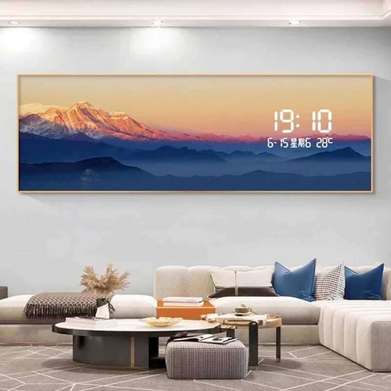 Led Digital Wall Clock Large Wall Electronic Clocks with Date Stylish Clocks with Light Living Room Clock Home Decorations
