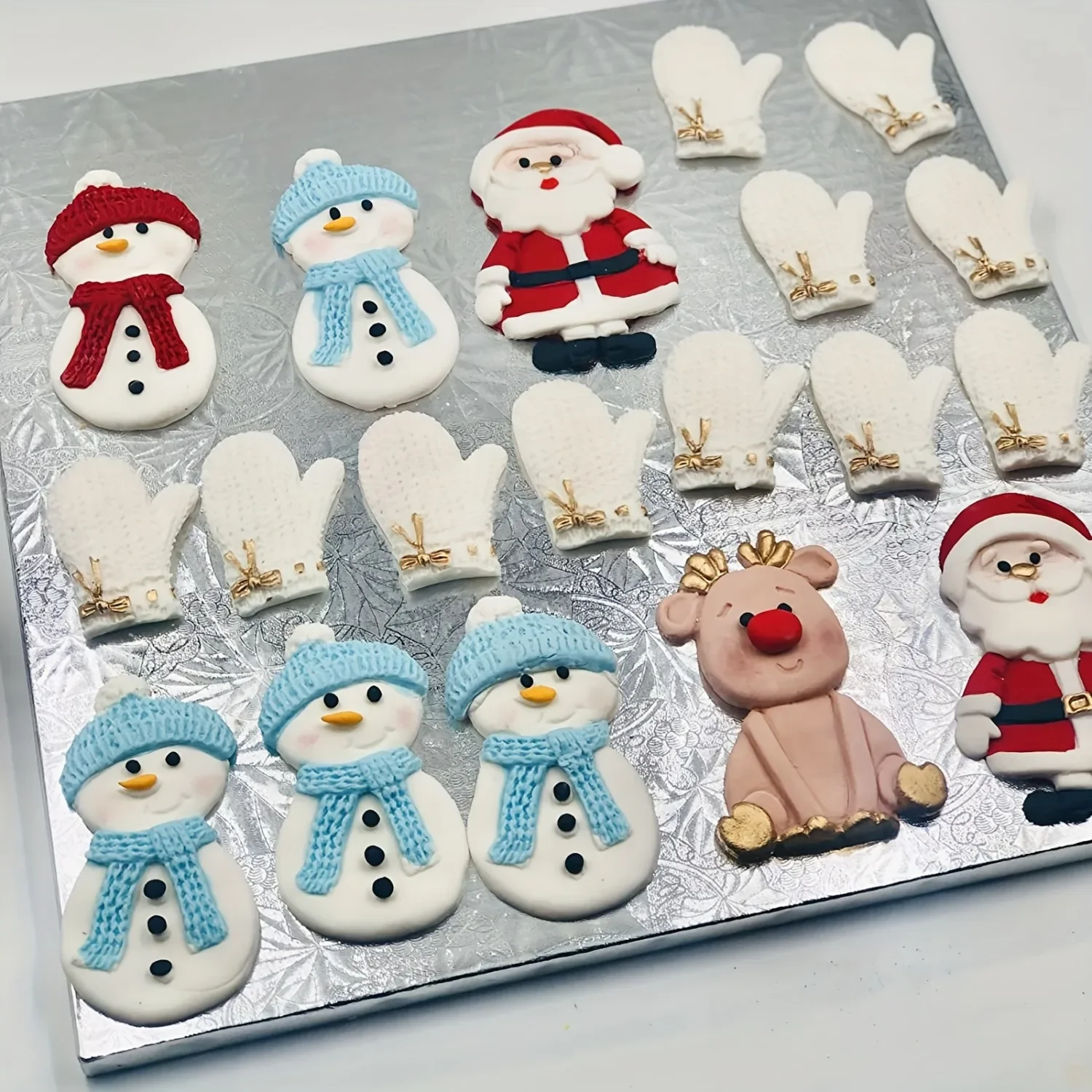 عيد الميلاد ثلج قالب من السيليكون الرنة ثلاثية الأبعاد سانتا كلوز فندان قوالب لعيد الميلاد كوكي كعكة الديكور كب كيك الشوكولاته