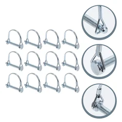 12 Pcs Lock Pin Trailer Arch Safety Coupler Carbon Steel Hitch Shaft Locking Quick Release for Farm Positioning