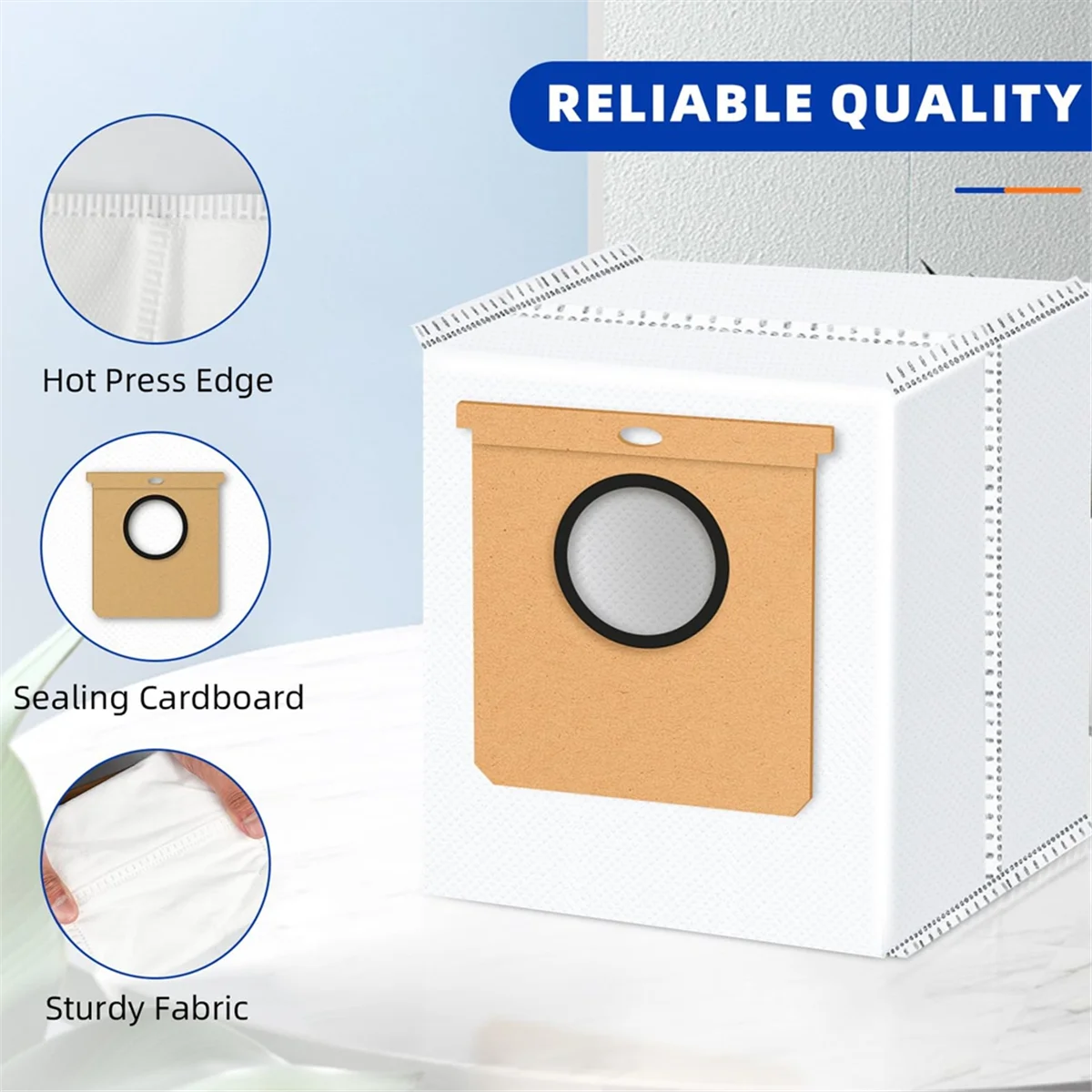 L50 ,L60 자체 비어있는 스테이션, 2.5 L 대용량 진공 먼지 처리 가방용 FZFZ 14 팩 교체 먼지 봉투