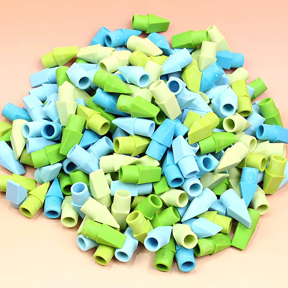 

250Pcs Pencil Top Erasers Cute Torch Shape Eraser Caps for Kids School Classroom Fun Eraser Toppers Bulk Supply