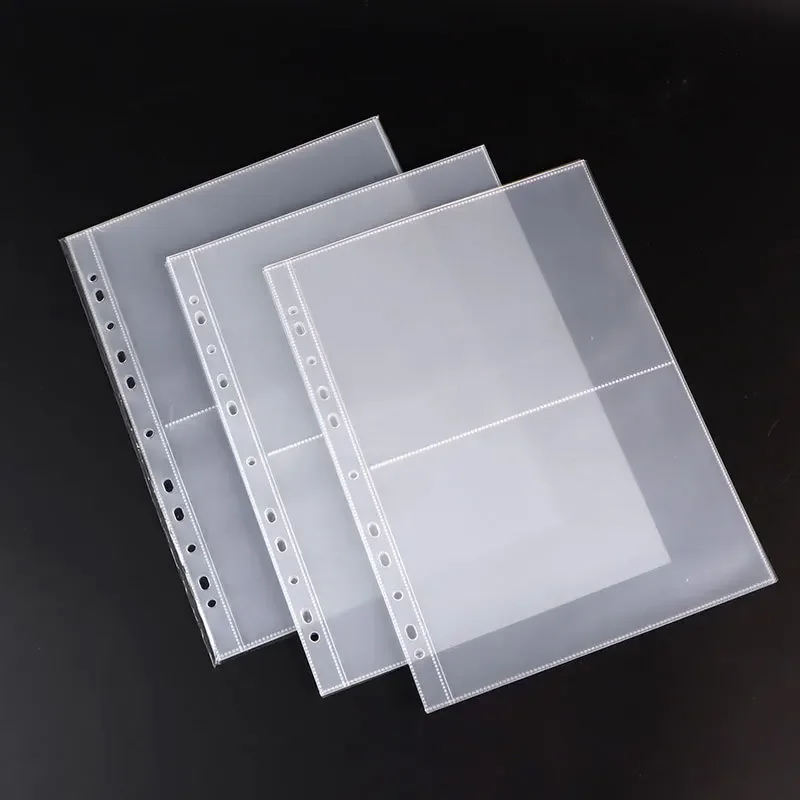 A4 Binder Pages 2/4 Pocket Double Sided for Postcards Photocard Album Photo Sleeves 4x6 10x15 Acid Free Kpop Binder Refill Sheet