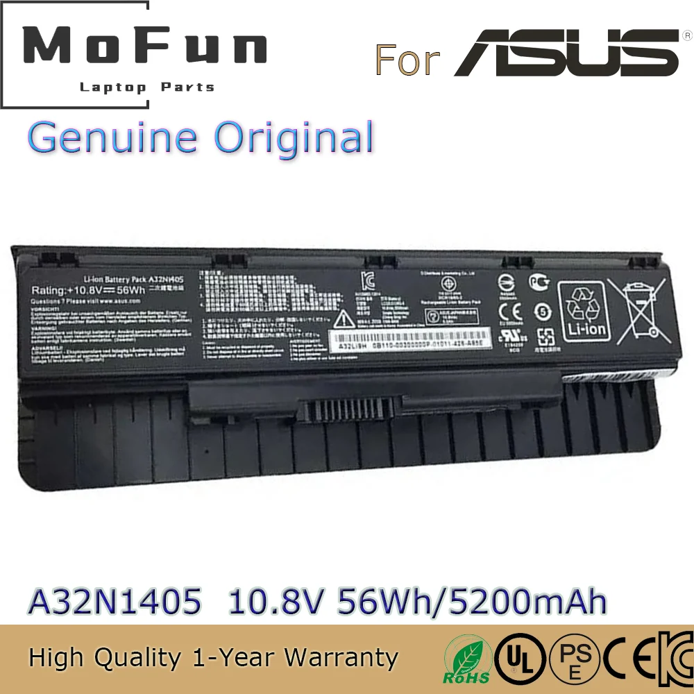 

Brand New Original A32N1405 10.8V 56Wh Laptop Battery for ASUS G551 G551J G58JM N551 N551J GL551 G771 GL771J N751 N751JK