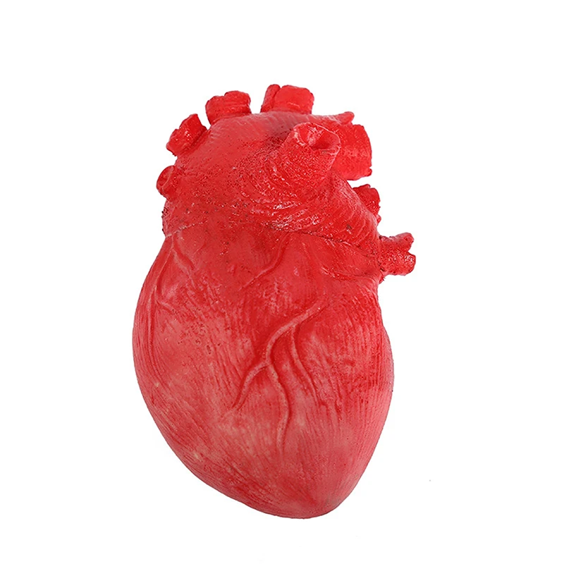 1PC Halloween Horrible Bloody Severed Horror Scary Human Heart Lifesize Scary Fake Rubber Gory Body Part Halloween Decorations