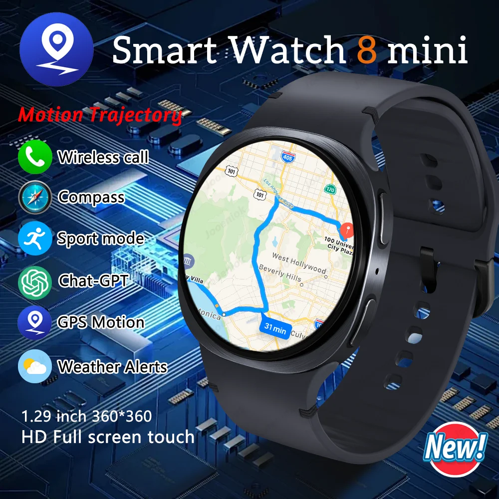 

2025 New Fashion Watches 8 Mini GPS Track Smart Watch Heart Rate HD Bluetooth Call Sport IP68 Waterproof Smartwatch For Galaxy