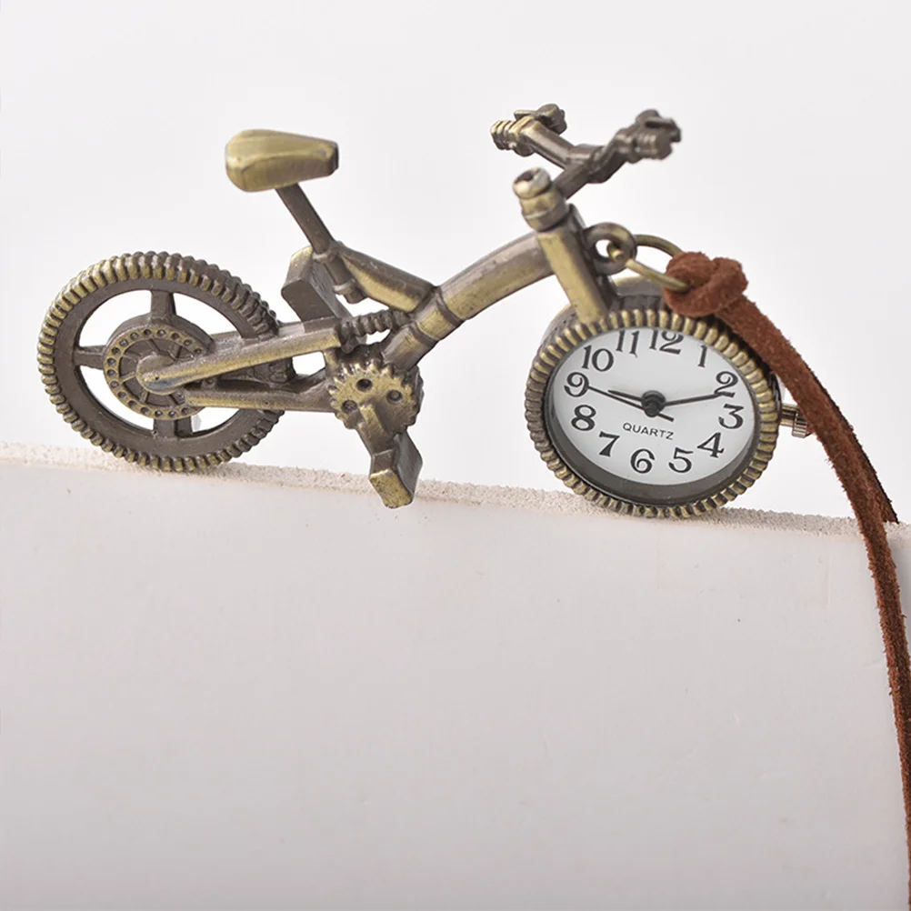 

Bicycle Shaped Retro Alloy Pocket Watch Craft Hanging Pendant Rope Decorative Delicate Watch Gift Choice for Display Use