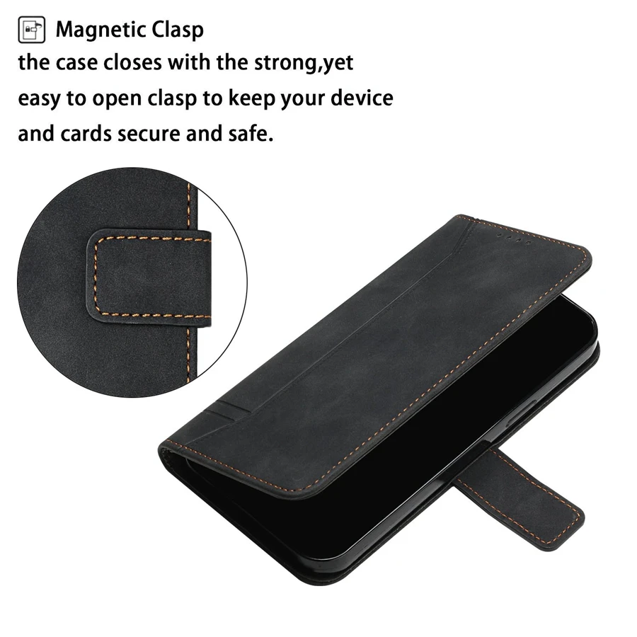 Luxury Wallet Hand Strap Leather Case For iPhone SE 2022 13 Pro Max 12 Pro Max 11 Pro Max SE 2020 X XR XS Max 8 Plus 7 Plus 6 6S