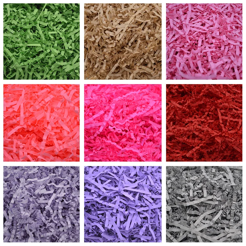 50g/bag Paper Raffia Filling Material Shredded Crinkle Paper Confetti Candy Box/Gift Box Filler Wedding Birthday Party Decor