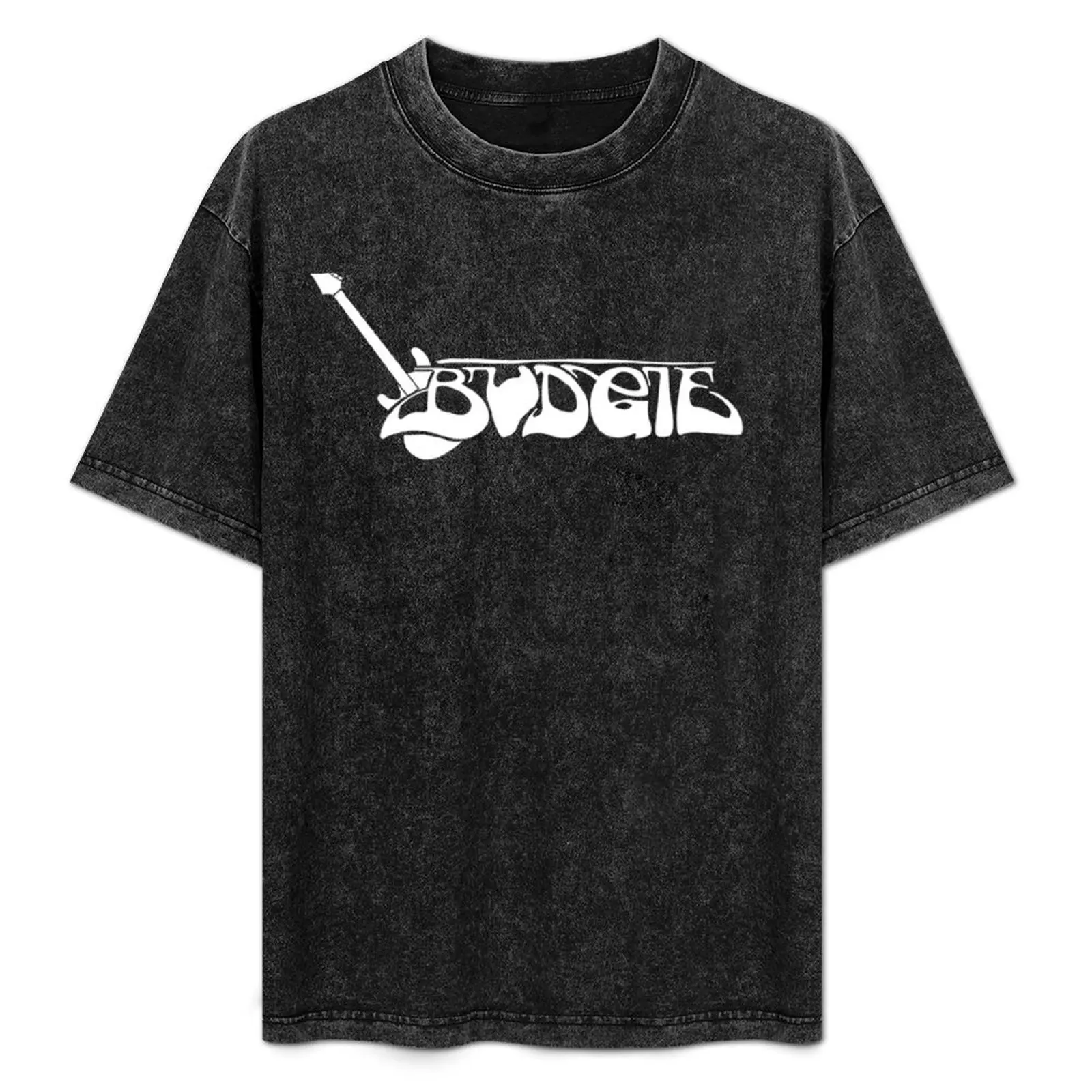 budgie band fresh style logo T-Shirt vintage anime t shirts T-shirt men