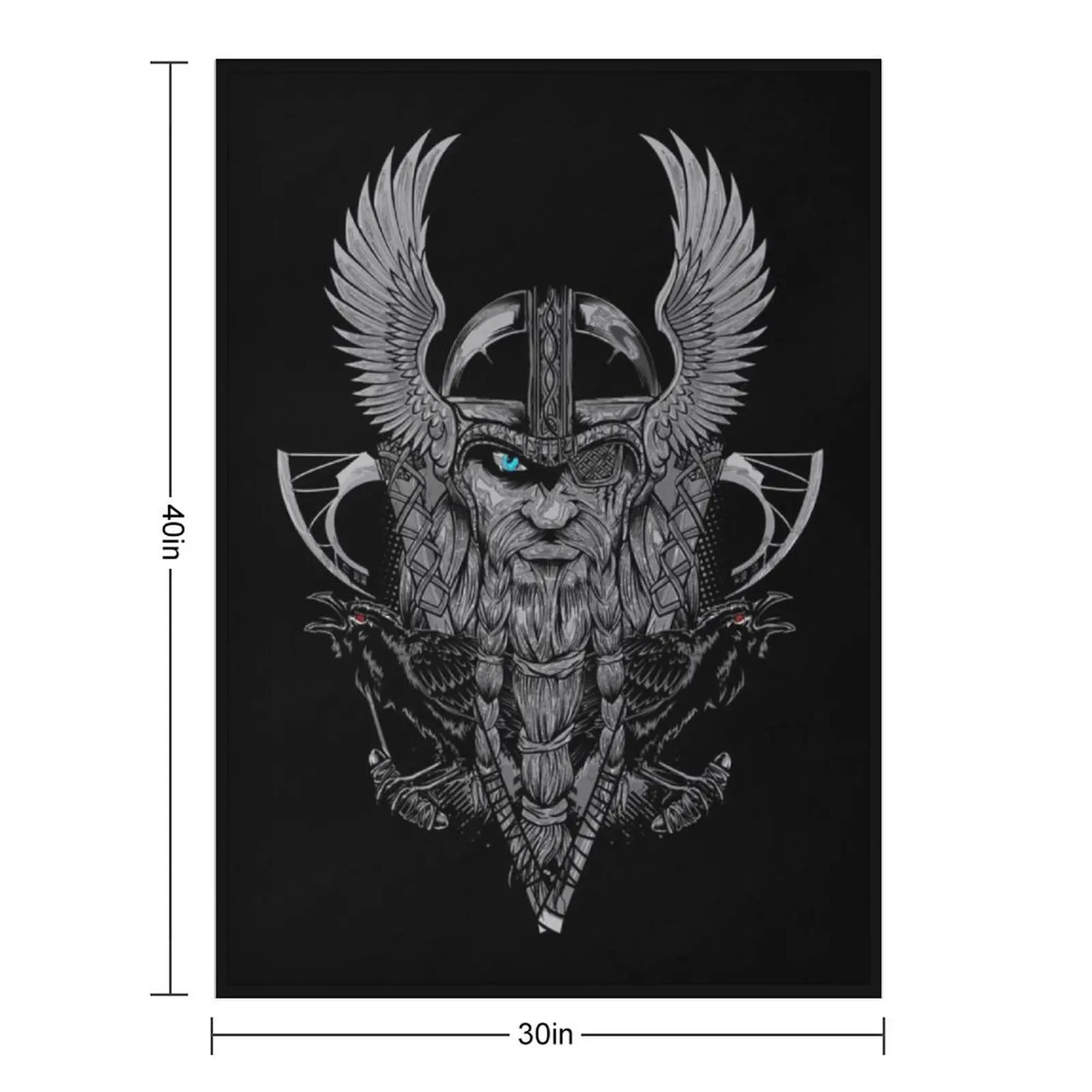 نورس الأساطير مع الغراب هوجين ومونين رمي بطانية القطبية أنعم الفراش الصيف الشتاء أسرة البطانيات #2