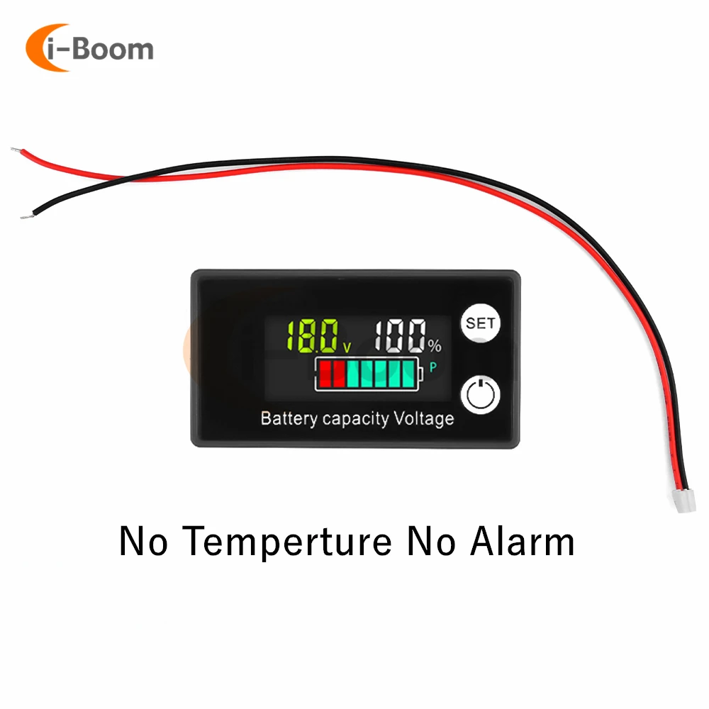 12V 24V 48V 72V Lead Acid Lithium Battery Capacity Indicator DC 8V-100V Li-ion LiFe PO4 Car Motorcycle Voltmeter Voltage Gauge