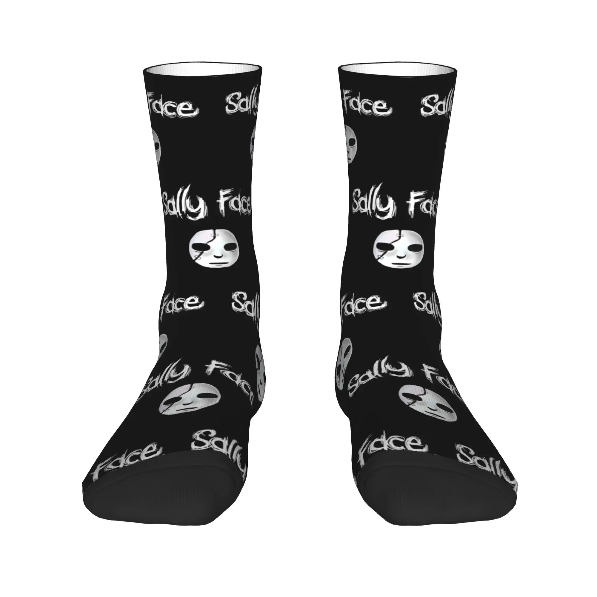 Fun Unisex Crew Socks Sally Face Game Accessories Comfortable  Sweat Absorbing Socks