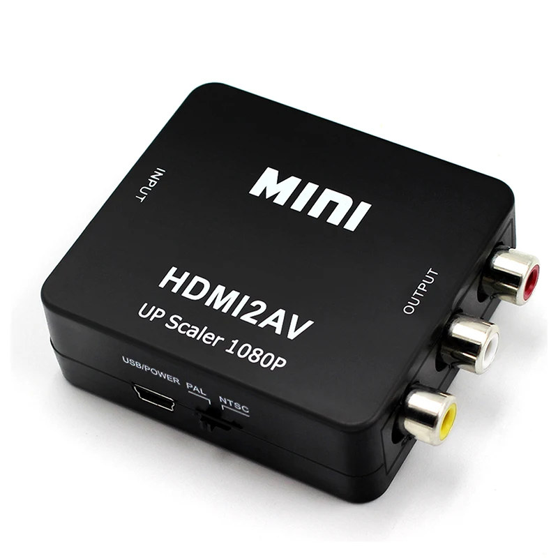 

Wiistar 1080P HDMI to Video RCA AV Composite Adapter Converter HDMI2AV Adapter Converter Box Support NTSC PAL Output for TV DVD