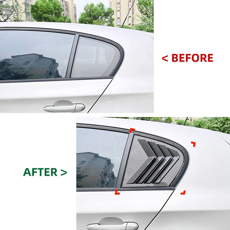 Car Rear Window Louvers For BMW 1 Series E87 2005-2011 Triangular Shutter Cover Blind Tuning Exterior Car Accessories