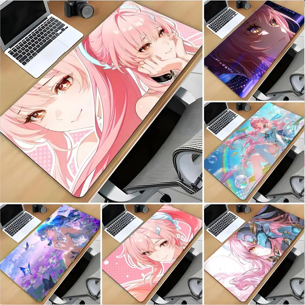 Unknown Character A-Aemeath Mouse Pad Large Mouse Pad Desk Mat Non‑Slip Gaming Board Game Mat with Stitched Edges