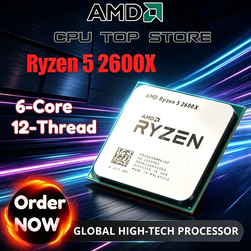 cpu-amd-ryzen-5-2600x-100-nuevo-6-nucleos-12-subprocesos-36ghz-16-mb-l3-ddr4-am4-12nm-95w-economico