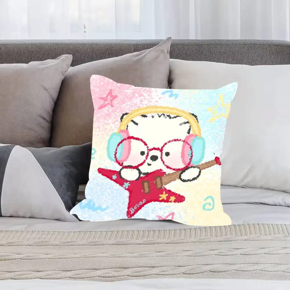 حيوانات زودياك مع القيثارات كيس وسادة مكافحة الغبار المخدة غير مرئية سستة حريري قصير أفخم غطاء وسادة أريكة #5