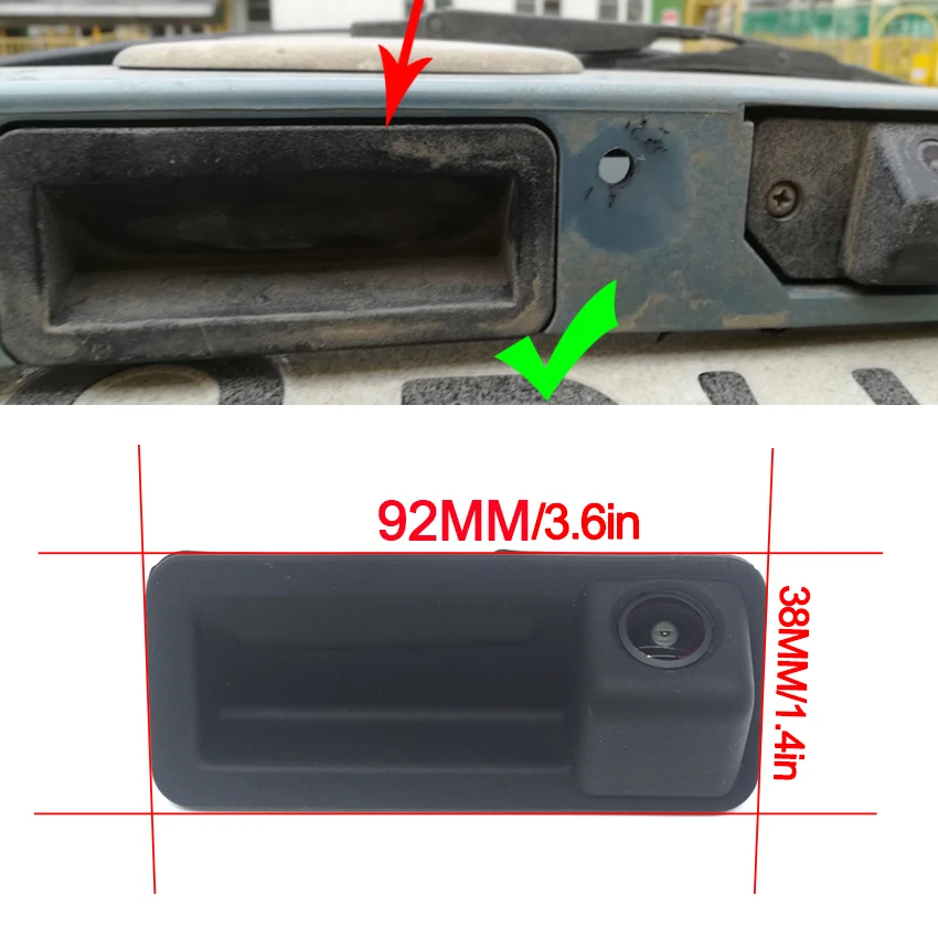 Caméra de poignée de coffre de secours de barrage de véhicule de HD 1080P pour Ford Mondeo MK4 CHIA-X Fi.C. ST Kuga MK1 s-max c-max Focus 2 MK2