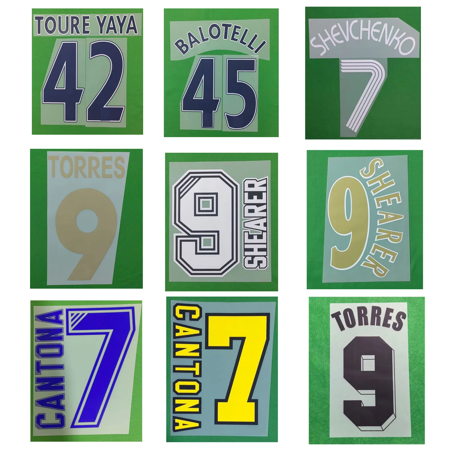 Impresión de nombre Retro League Club 1992 1997 1998 2000, insignia de parche de fútbol de transferencia de calor con número de nombre personalizado