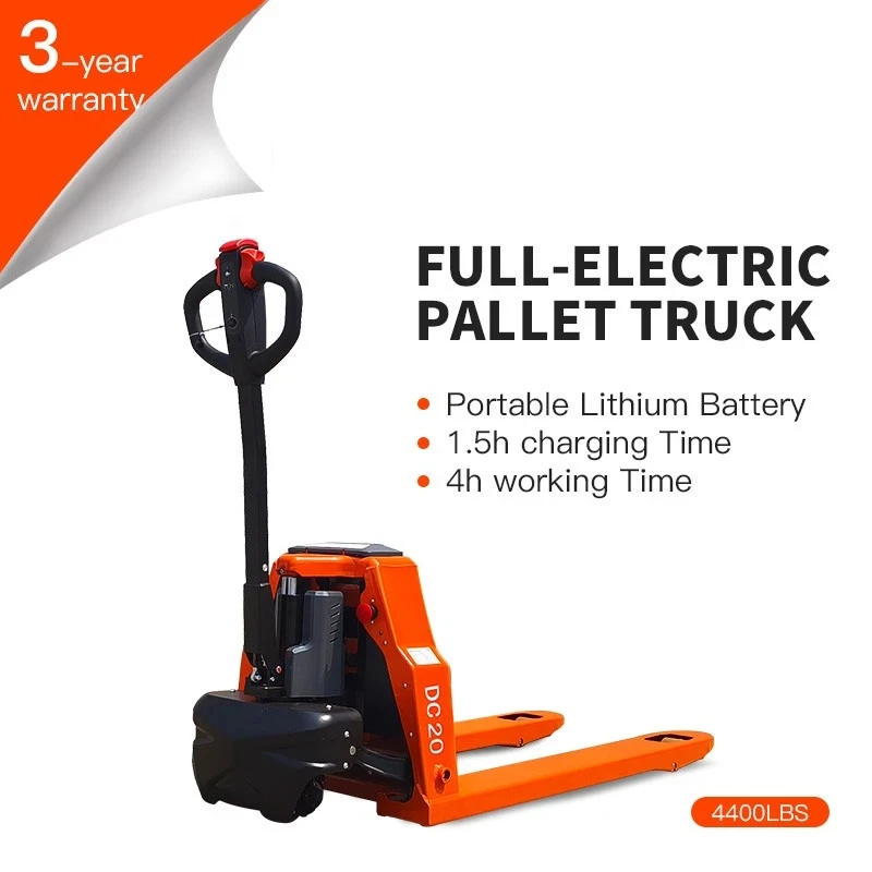 

4400LBS Fully Electric Pallet Jack Truck with 48"x27" Forks, lithium battery forklift for material handling warehouses