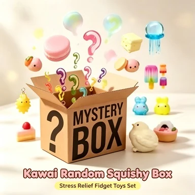 Cute Slow‑Rising Squishy Random Styles, Elastic Squeeze Fidget Toy Portable Stress‑Relief Gifts for Children and Teens