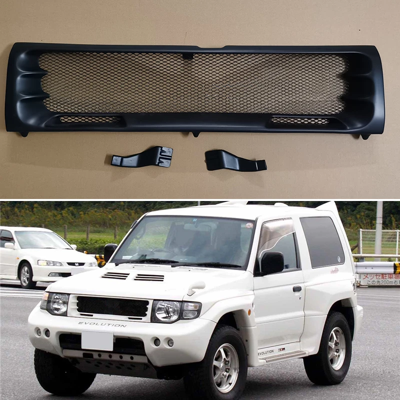 

Для Mitsubishi Shogun Pajero V55 1996 1997, гоночная решетка, комплект кузова, аксессуары, FRP, матовый черный