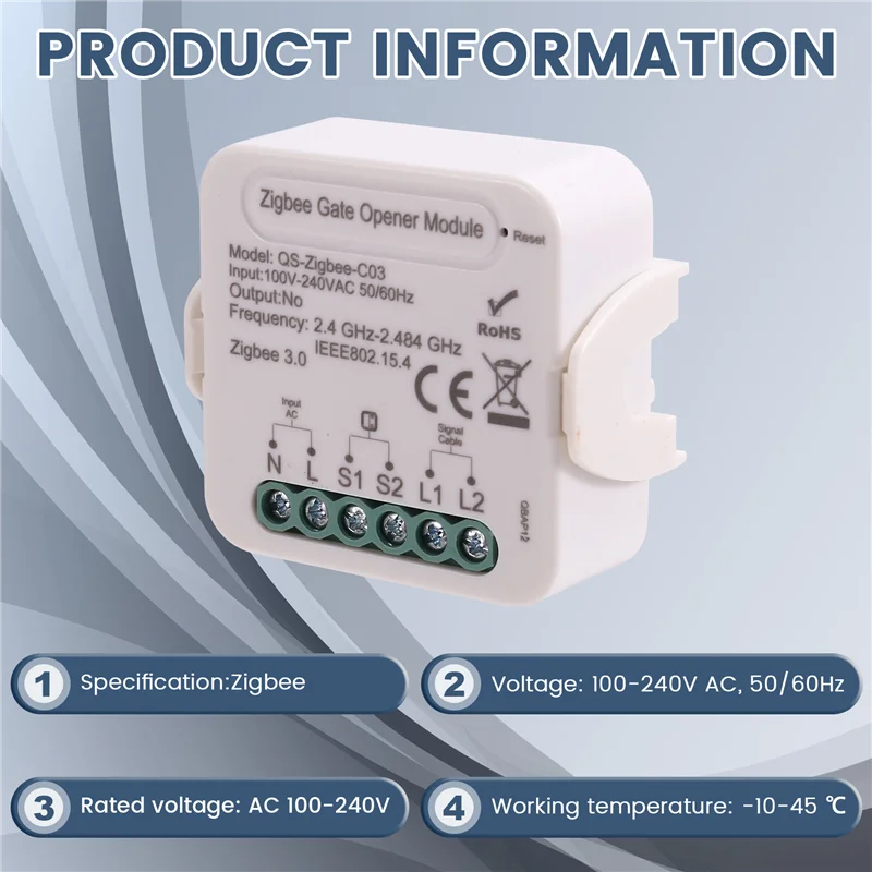 

AED5-Tuya Smart Gate Door Opener Module Gate Door Controller Module Garage Door Switch