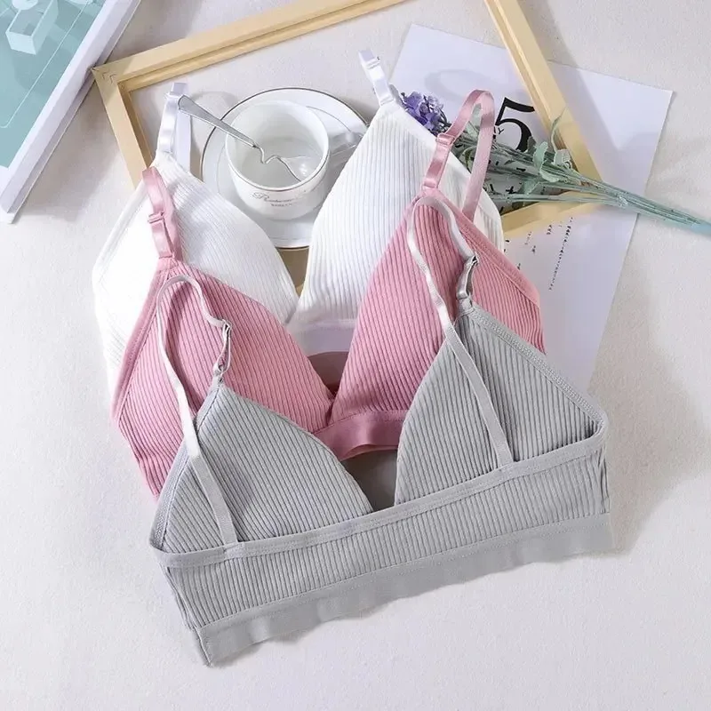 Sexy Women Bra Wire  Brassiere Push Up Lingerie French Triangle Cup Bra Underwear Thread Top Female Intimates Bralette