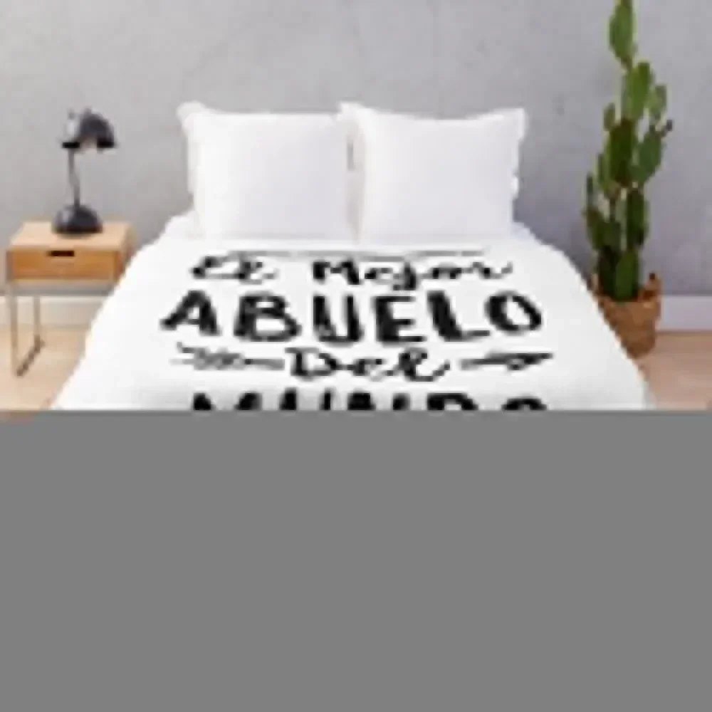 

El Mejor Abuelo Del Mundo Grandpa Fathers Day Gift Throw Blanket Long Lasting Soft Plush Blanket for Daily Use