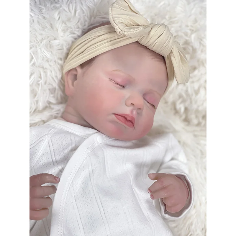 

49CM Reborn Baby Doll Loulou Soft Cuddly Body Lifelike 3D Skin with Visible Veins Real Looking Baby Dolls Muñecas Bebe Reborn