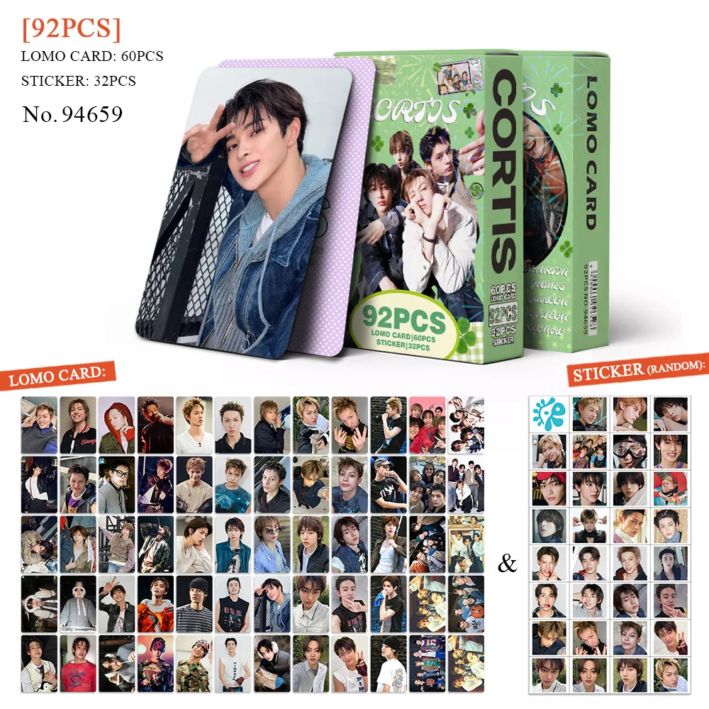 

92Pcs/Set Idol Boy CORTIS New Album Series Lomo Cards And Stickers Postcards Martin James Juhoon Seonghyeon Keonho Fans Gifts