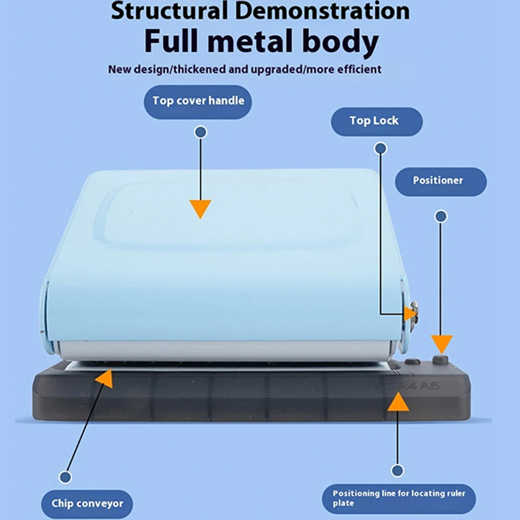 10 حفرة لكمة الورق اللكم كتاب ملزمة بطاقة دليل الإنتاج المحمولة المحمولة ل A4 B5/26 ثقوب آلة تجليد حلزوني