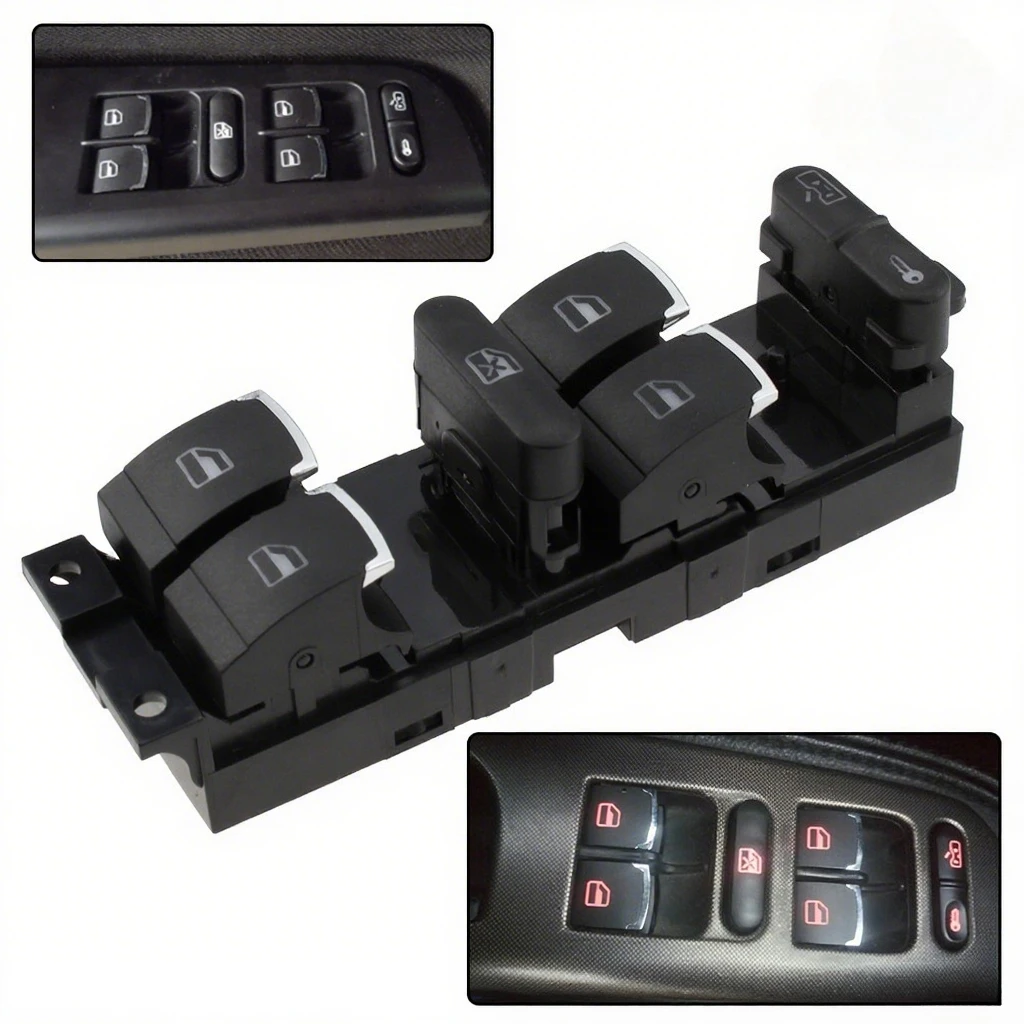 Botão de Controle de Janela de Qualidade OEM para VW 99-04 GTI Golf 4 Jetta MK4 BORA BEETLE Passat B5 B5.5 OEM: 3BD 959 857 3BD959857