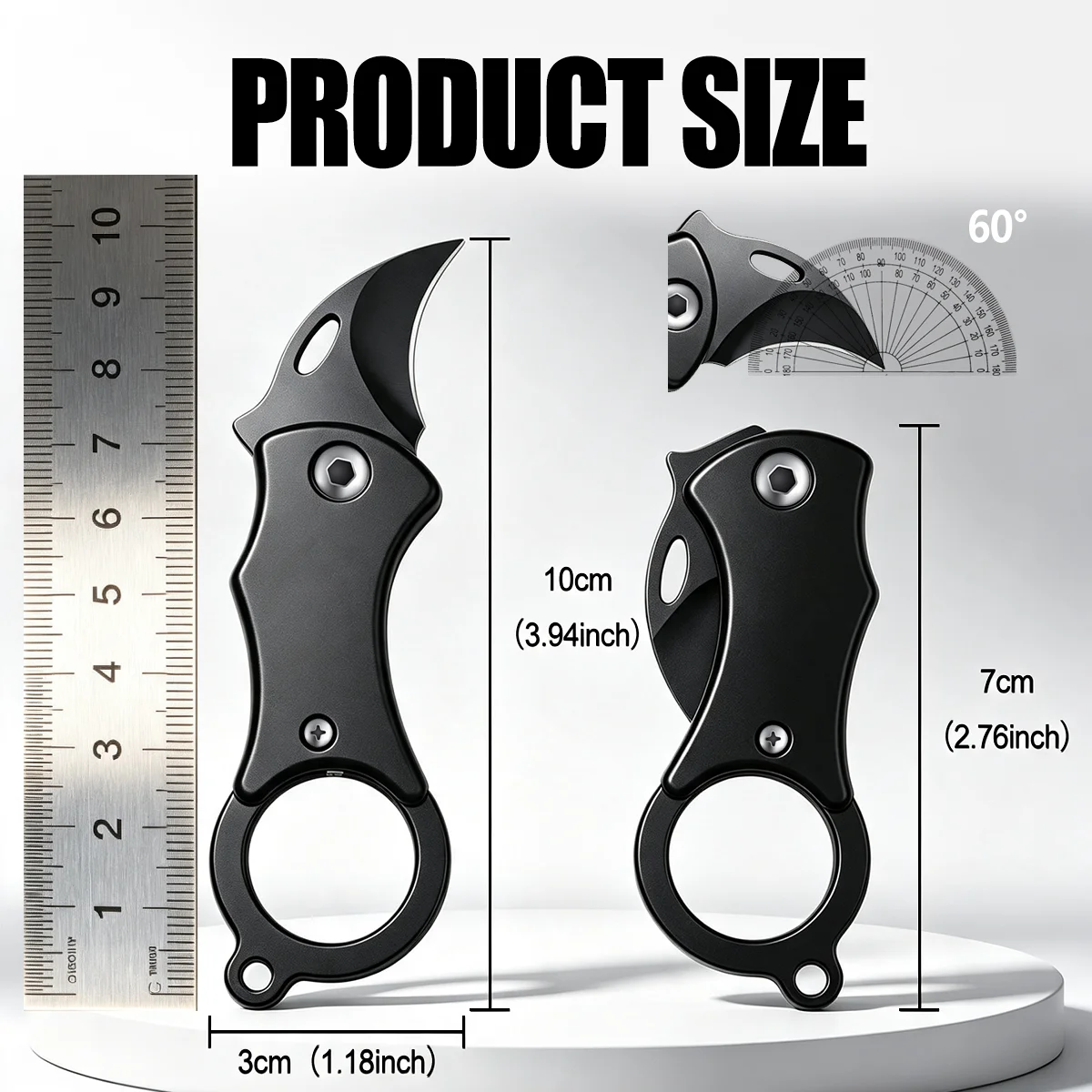 Mini Folding Knife Portable Pocket Knife Camping Food Processing Food Construction Repair Outdoor Equipment Keychain Hole