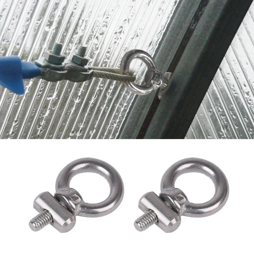 2/4/6/8pcs Awning Rail Stoppers 6mm Stops Motorhome Campervan Caravan Stainless Steel Outdoor Slide Rail Cable Ropelifting Ring