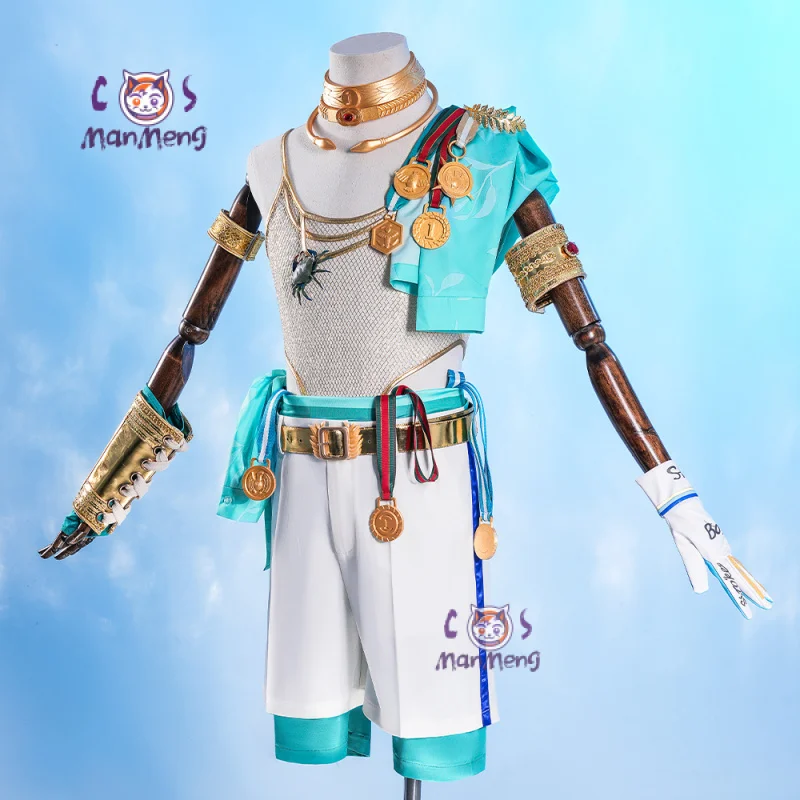 New role Ganji Gupta Batter Identity Ⅴ Cosplay Costume Halloween Party Gorgeous Set, Accessories Props Men Women Full Uniform