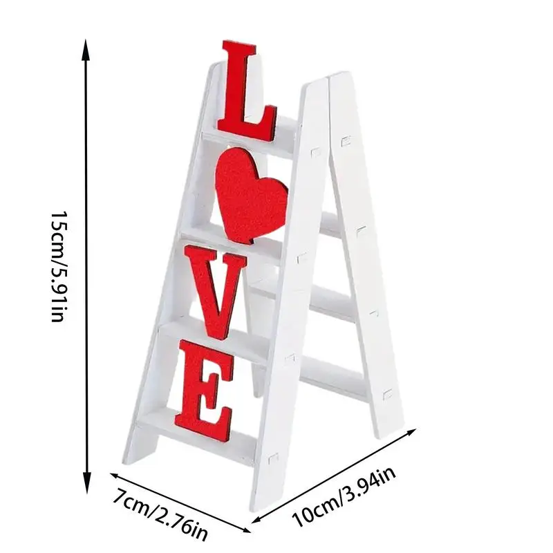 

LOVE Valentine Ladder Model Tabletop Decoration Love In The Ladder Tabletop Ornament Valentine's Day Sign Love Ladder Home Decor