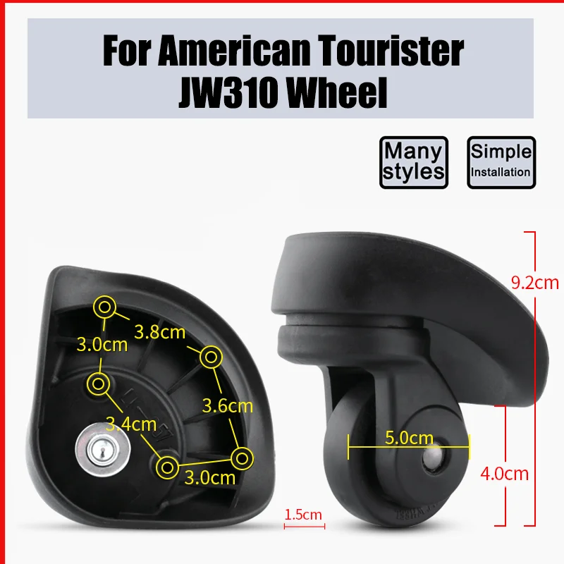 

For American Tourister JW310 Trolley Case Wheel Wear-resistant Luggage Accessories Replacement Repair Roller Suitcase Pulley