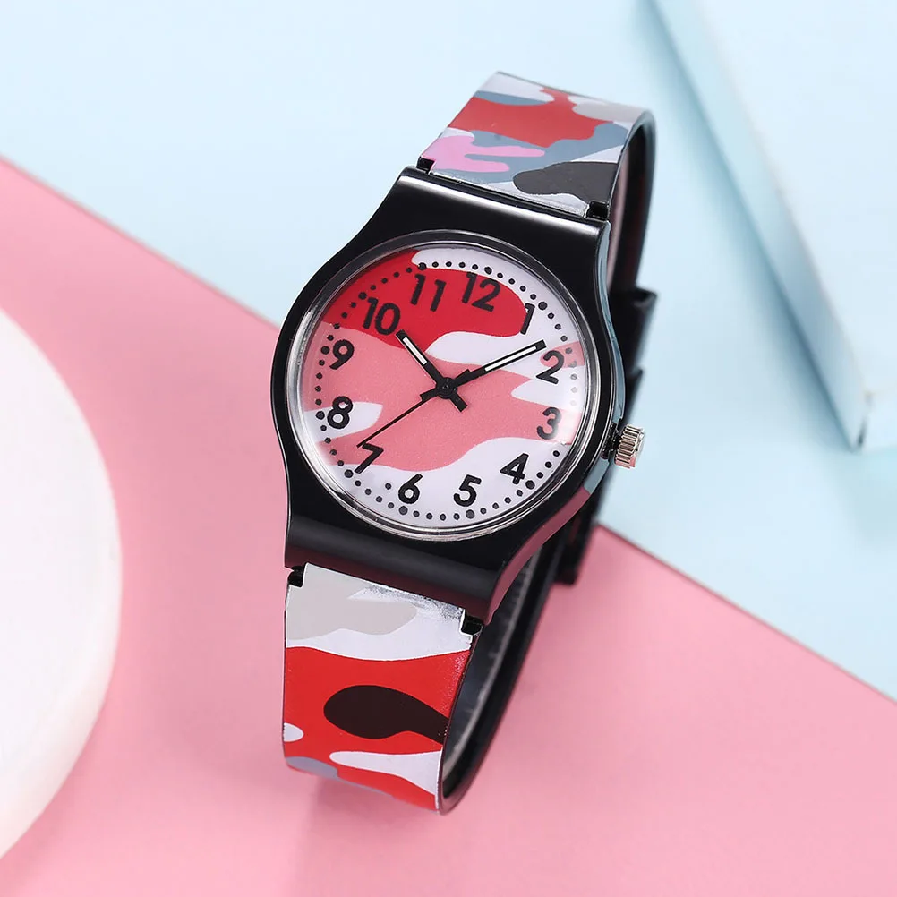 

1 шт. камуфляжные кварцевые часы прочные водонепроницаемые регулируемые часы крутой стиль для школы и улицы