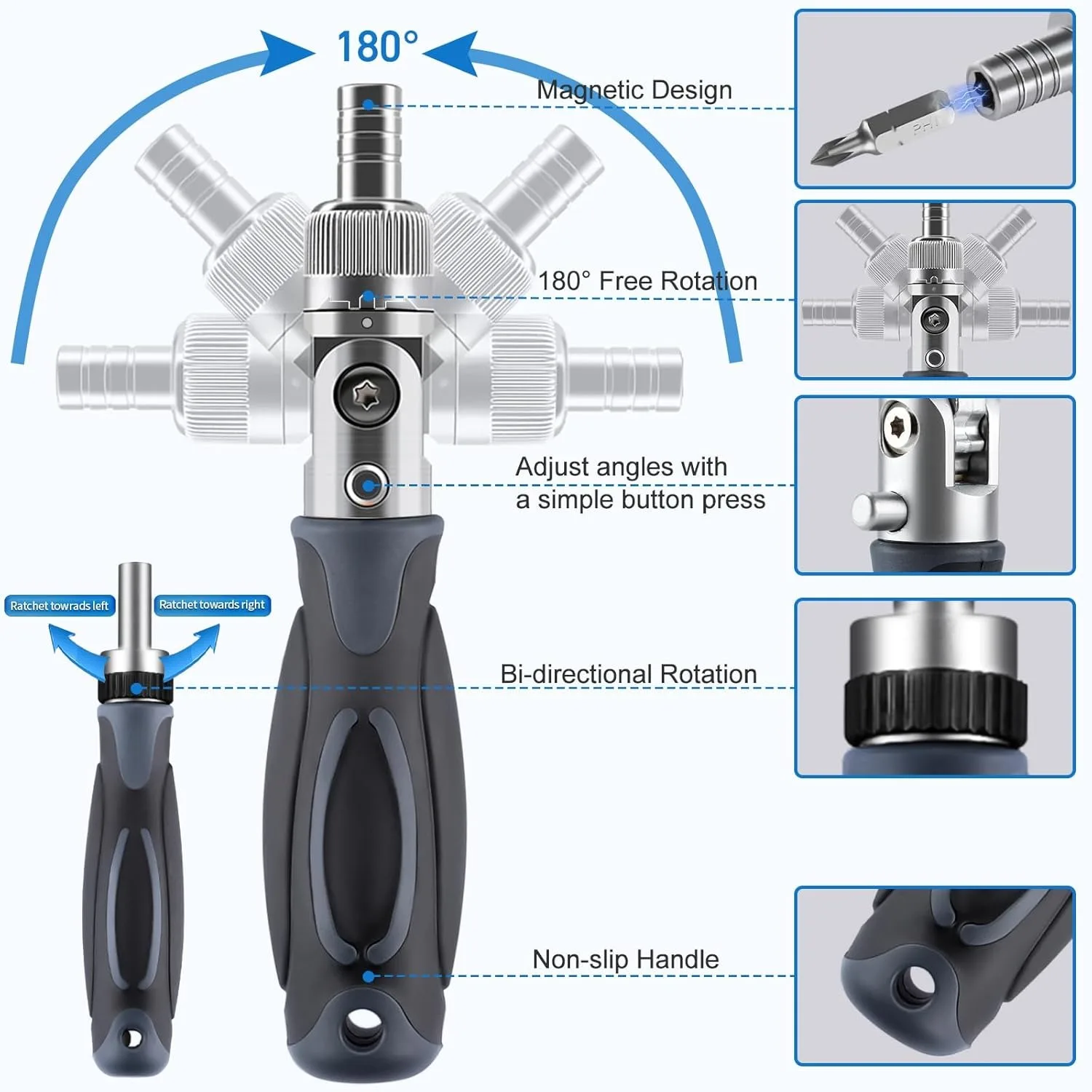 Multifunctional Manual Screwdrivers,Precision Screwdriver Set, extensions bar and Storage Case for Cellphone Laptop Bike Etc.