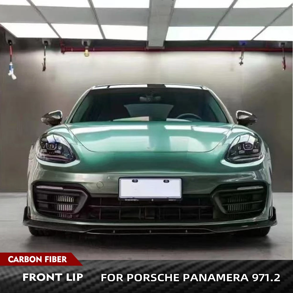 

Fit For Porsche Panamera 971.2 2023-2026 Carbon Fiber Car Front Bumper Lip Spoiler Chin Lip Car Racing Bumper Body Kits Splitter
