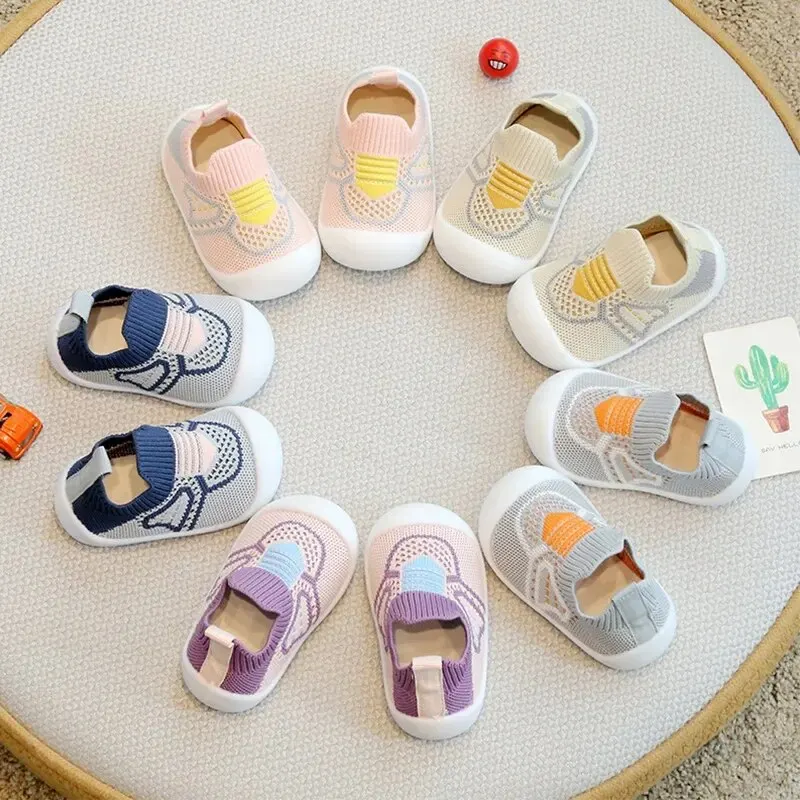 Baby Walking Shoes Soft Bottom Non-slip Baby Shoes Spring and Autumn A Stirrup 1-3 Years Old Children's Shoes and Socks