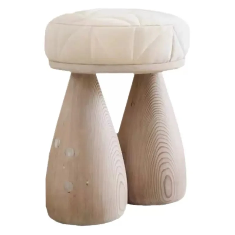 

Home Bedroom Bedside Stool Change Shoes Nordic Lamb Fleece Strips