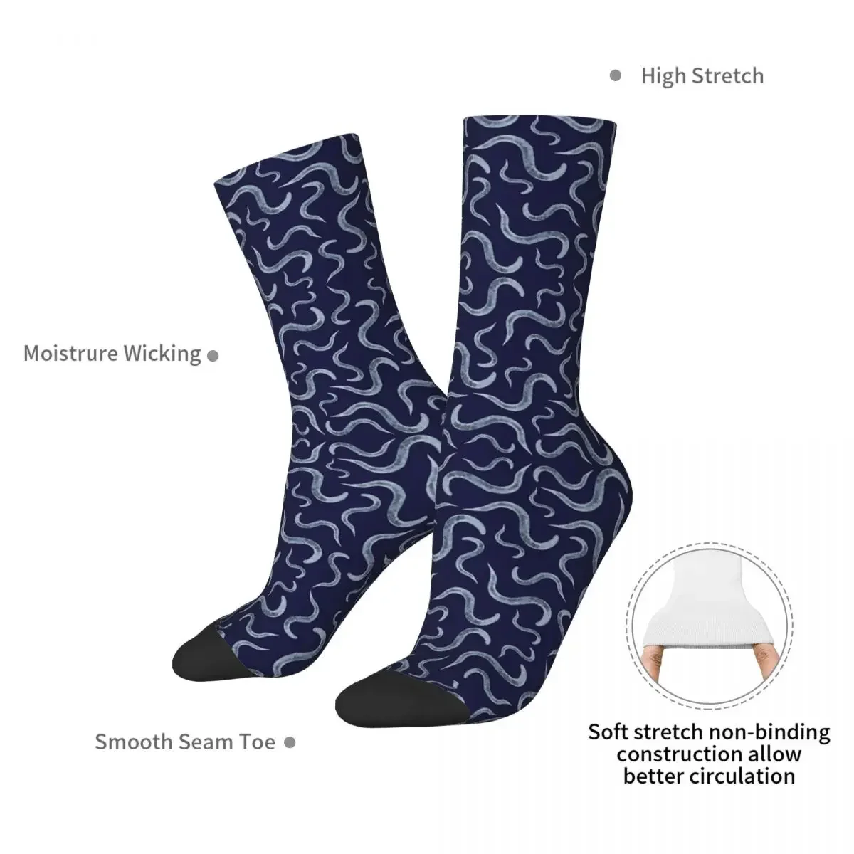 Caenorhabditis Elegans Model Organism Biology Pattern Socks Harajuku Super Soft Stockings All Season Long Socks Accessories