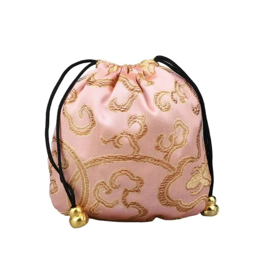 Bolsa de pulsera para mujer, estuche de regalo para collares, bolsa de tela para joyería, organizador de joyas, bolsa de almacenamiento de estilo chino