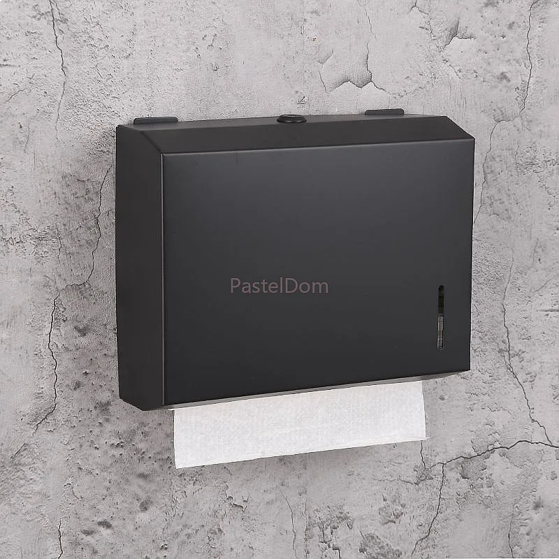 Stainless Steel Wall Mounted Tissue Box Holder No Drill Toilet Bathroom Kitchen Paper Dispenser Waterproof