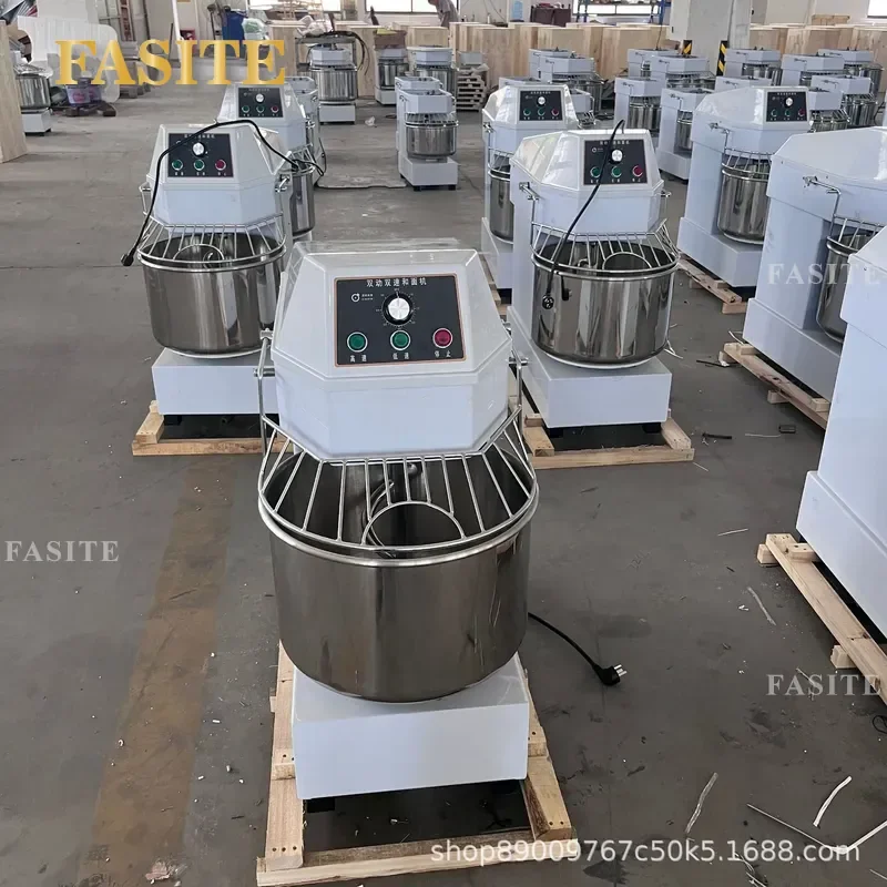 For Commercial Food Grade Stainless Steel Dough Mixing Machine 20-60L Large Capacity Heavy Duty Bakery Restaurant Kitchen Use