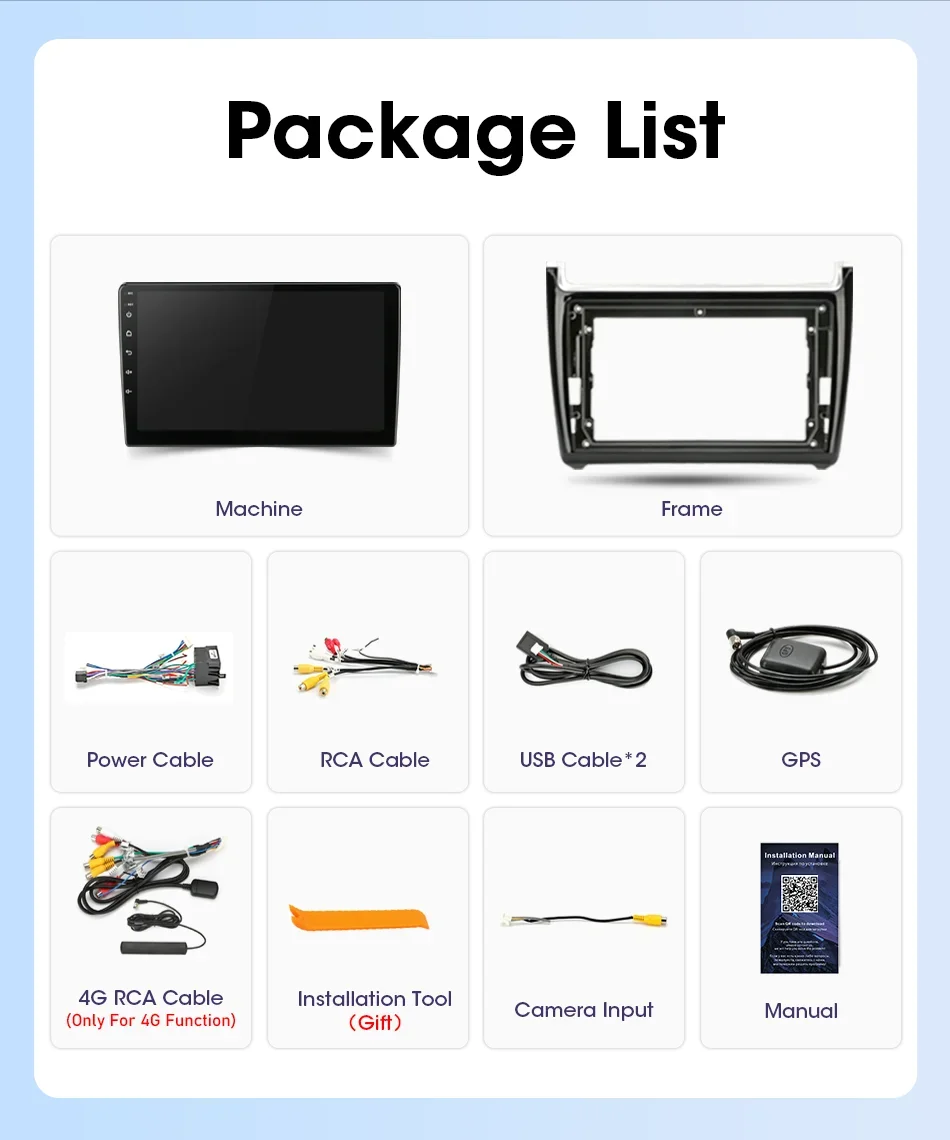 Auto Multimedia Für VW Volkswagen POLO 5 2008-2017 Vento Drahtlose Carplay Android Auto Auto Radio stereo DSP 2 Din 4G WIFI QLED – Detail 22