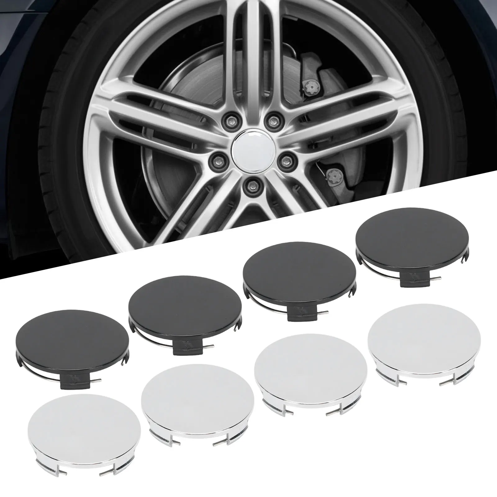 4PCS 65MM 2.6 Inch Wheel Center Caps Anti Falling Fastening 62.2mm ID Universal Hub Center Cover Car Wheel Hub Center Cap new view 4